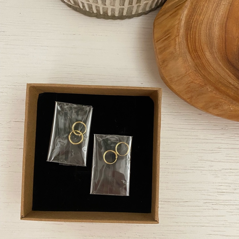 Small hoop earrings.